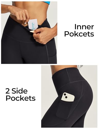 IUGA High Waisted Yoga Pants for Women with Pockets Capri Leggings for Women Workout Leggings for Women Yoga Capris