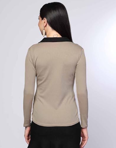Image of Selvia Women's Trendy Ragular Fit Western Top, Ribbed Lycra TN-Shirt for Woman Stylish.