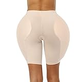 シームレスで美しいボトムス、オープンオープンショーツ、バット、ショーツ、バットパッド、美しいボトムス、美しいウエスト、美しい太もも 弾力性、秋/冬の断熱材、快適、超快適、ソフトウエストバンド、ハイウエスト 、シームレスコルセット、腹部締め付け、お尻、 (ベージュ, M)