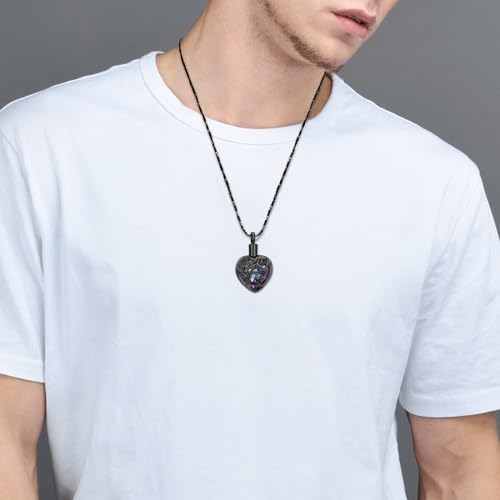 Imrsanl Tree of Life Cremation Jewelry for Ashes Crystal Heart Urn Necklace for Women Men Hummingbird Flower Memorial Pendant Ashes Holder Keepsake4