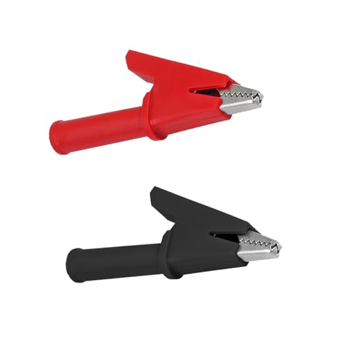 Image of DIANN 10pcs Alligator Clips Full Insulated Crocodile Clips with 4mm Socket Banana Jack Copper Test Clamp Wire Clip 30A for Electric Testing