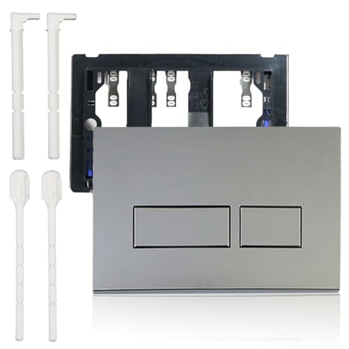 WC Drückerplatte, kompatibel mit Geberit Sigma, UP300 & UP320 Serien Betätigungsplatten, Doppelspülung ausgestattet mit Spülhebel-Set und Einbaurahmen Doppelbetätigungsplatte WC Spülkasten Ersatzteile