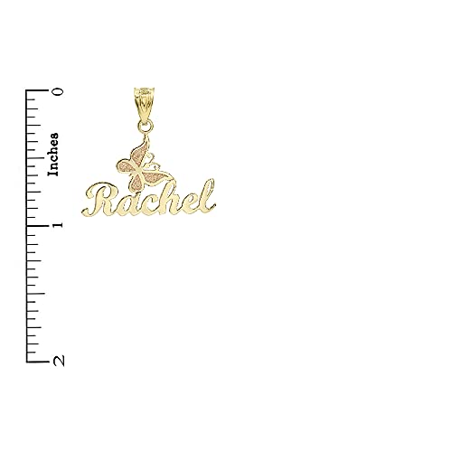 Certified 10k Yellow Gold Personalized Name Butterfly Necklace Custom Made Any Name2