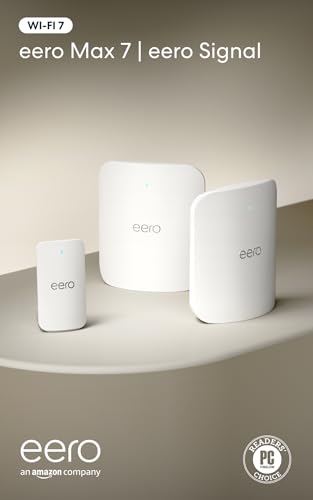Image of Amazon eero Max 7 (2-pack) with Amazon eero Signal 4G LTE cellular backup for eero systems