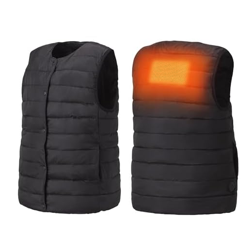 Woozoo, Chaleco calefactable / termico, M, mujer, 4 niveles de calefacción de 38 a 53° C, Ligero y fino para una gran comodidad, Deporte, actividades al aire libre - Heated Vest HW-01 - Negro