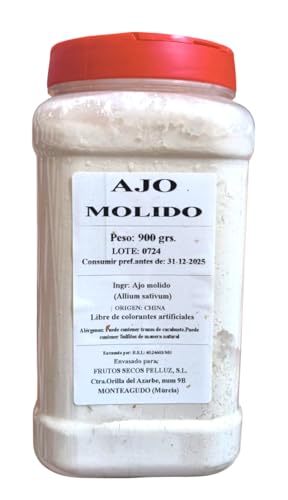 Ajo Molido 900gr - Especia de Ajo Ideal para Cocinar - Pelluz