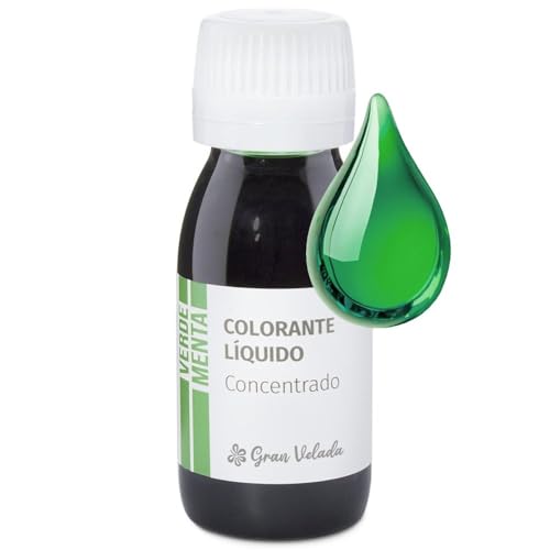 Colorante Concentrado Líquido Verde Menta | Pigmento Orgánico Hidrosoluble para Cosmética Profesional. Perfecto para Cremas, Geles de Baño y Perfumes. Vibrante y Intenso