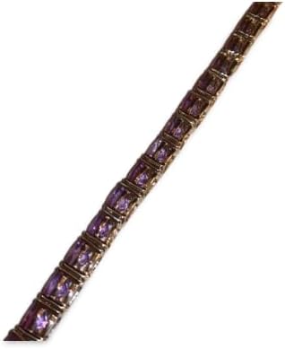 Miniatura 2 de Unbranded Stunning Sterling Silver Flexible .925 Cushion Cut Natural Amethyst Bracelet