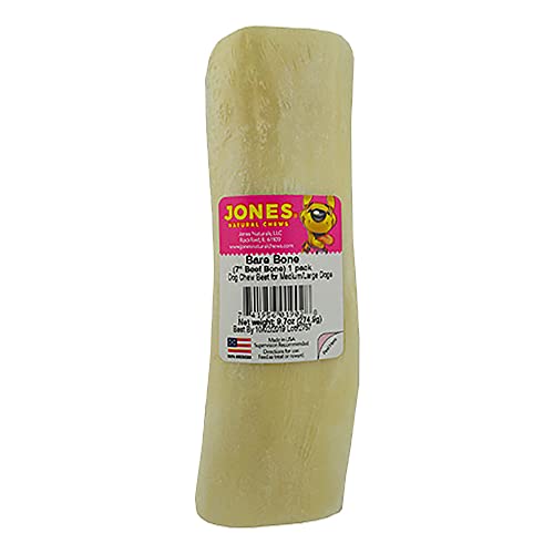Jones Natural Chews Bare Beef Dog Bone 7 Inch