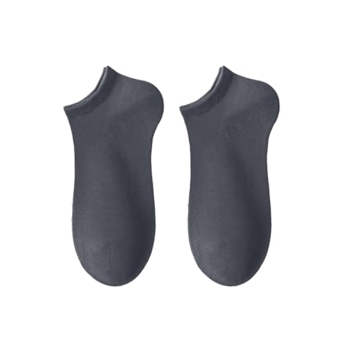 5 pairs - Men's pure cotton breathable and sweat-absorbent low-top casual comfortable heel socks - dark gray