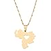 Produktbild BR Gold Jewelry Halskette mit Venezuela-Karte-Anhänger, Edelstahl, goldfarben, Schmuck Venezuelanischer Schmuck
