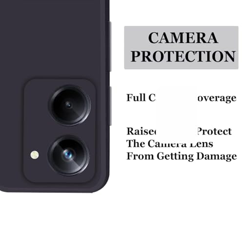 Image of for [ Realme 10 Pro 5G ] Liquid Silicone Back Case Cover Flexible |Inner Lining| with Camera Protection Back Cover for [ Realme 10 Pro 5G ] - Black