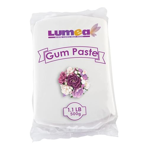 Dekozauber24 Blütenpaste weiß, 500g, vegan, essbar, perfekt für Blumen, Blüten, Rüschen, feine Dekorationen, essbare Zuckerpaste, weisse Tortendeko Fondant