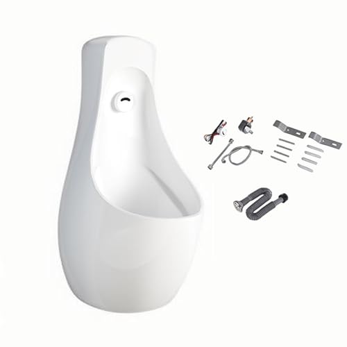 男性用スマート壁掛けセラミック小便器 - バー、ホテル、KTV、レストラン、ガレージ向け業務用屋外センサー小便器 - 環境に優しいモダンデザイン節水ソリューション