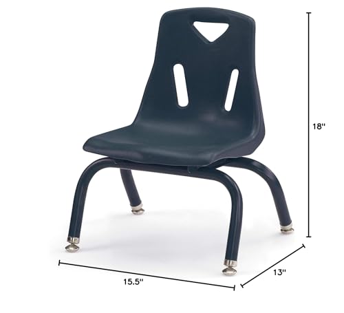 Image of Berries Jonti-Craft 8118JC1112 Stacking Chair with Powder-Coated Legs, 8 inch Height, Navy