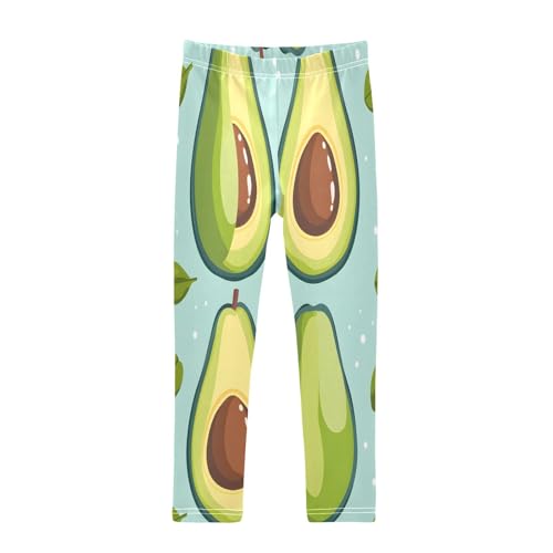 Toddler Girls Leggings Printed Yoga Pants Leggings Simple Avocado for Kids