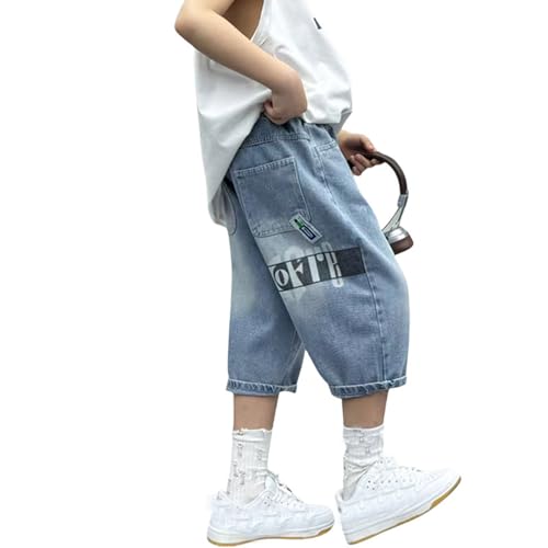 Allbestop Jeans Shorts Jungen Jungen Jeansshorts Stretch Casual...