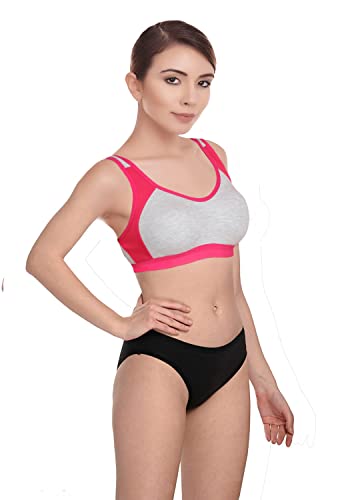 Image of She Wears Full Coverage Sports Combo Bra Panty Set for Women /Girls