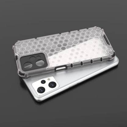 Image of Lustree TPU Honey Comb Armor Shock Proof Back Cover for for ONEPLUS NORD CE 2 LITE (Transparent)