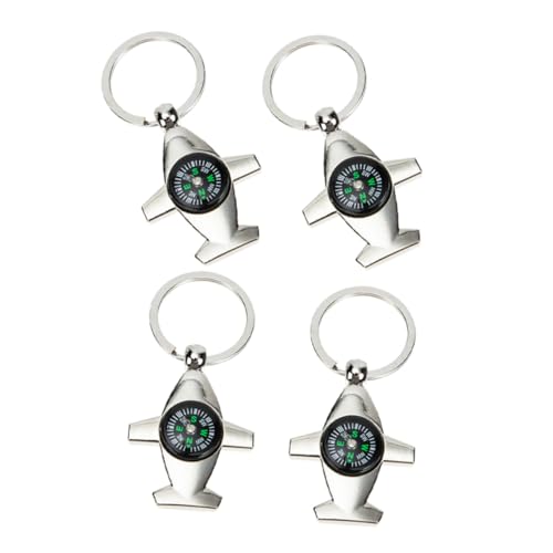 4 piezas llavero brújula mini portátil para camping miniatura 1