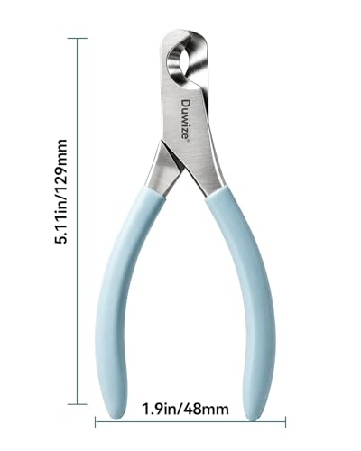 Image of Dog Nail Clippers - All-Steel Material, Large Opening, New Non-Slip Rubberized Handle, Built-in Spring, No Fur Pinch, Professional Pet Nail Trimmers for Small to Medium Dogs and Cats (Blue)