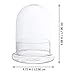 Cabilock 2pcs Glass Cloche Bell Jar with Round Base Glass Cloche Dome Jar Terrarium Glass Dome Bottle Miniature Floral Decoration