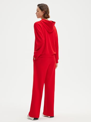 SUUKSESS Women 2 Piece Lounge Sets 2025 Oversized Hoodie Sweatshirt Outfits Wide Leg Sweat - image 6