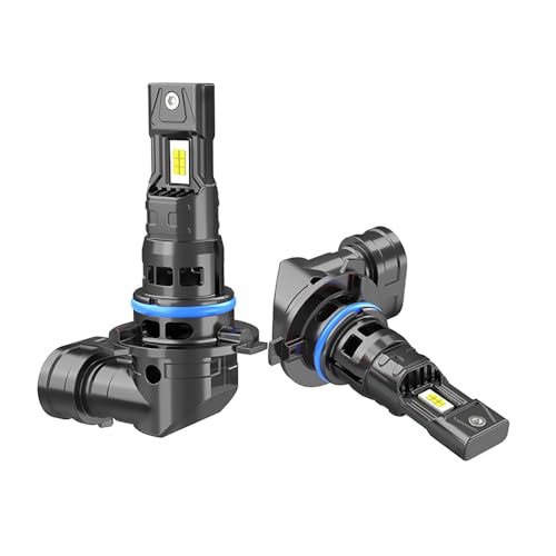 NEOVSUNY 600% Helligkeit Halogen Lampen 12V 6000K 16000LM Xenon Weiß Abblendlicht Scheinwerferlampe Halogen Glühbirne 1:1 Mini-Größe Halogenlampen 2 Stück (HB4/9006)