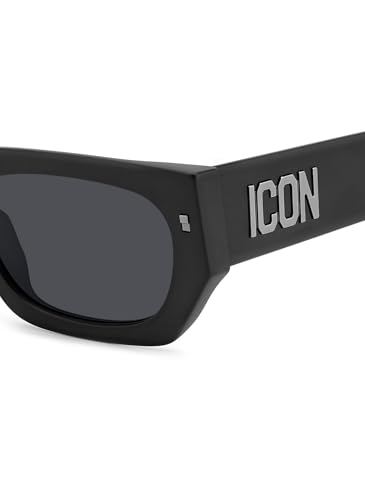 DSQUARED Men's Sunglasses GREY Lens MATTE BLACK Frame color, MATTE BLACK, 53MM, Matte Black, 53MM4