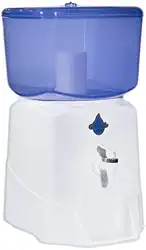 Filtro Natalia New, Purificador de Água Branco com Cuba de Barro, 8 Litros, Vela Tripla Ação