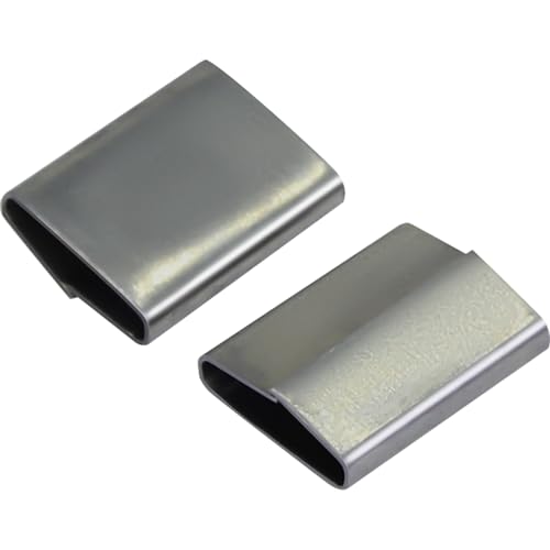 Closed (Push Type) Seals for 3/4" Width Steel Strapping Metal Clips for Packaging Banding Strong and Safe (1000pcs)