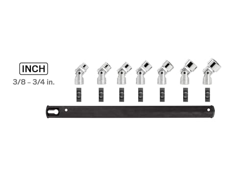 Image of TEKTON 3 /8 Inch Drive Universal Joint Socket Set, 7-Piece | SHD91118