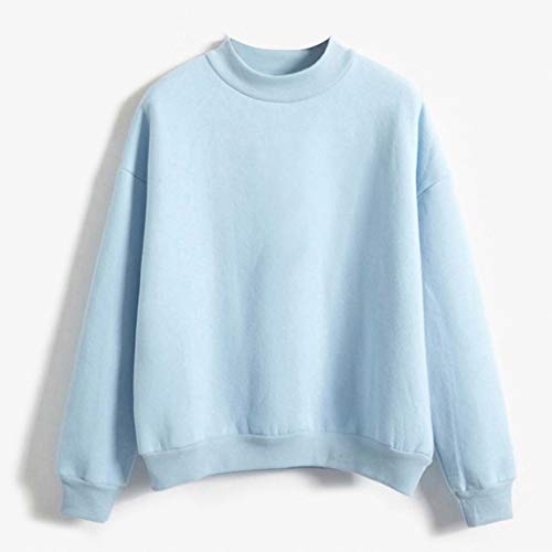 2PC Mock Neck Sweatshirt for Women Plain Crewneck Casual Pullover Tunic Tops Loose Fit Long Sleeve Fall Sweaters4