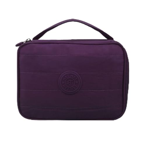 Estojo Escolar Box Grande com 2 Compartimentos 3 Abas para Canetas e lápis Em Poliéster 15x23cm Várias cores (Vinho)