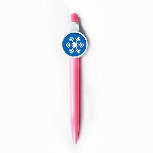 DIYthinker Winter Sport - Bolígrafo retráctil con diseño de copo de nieve, color azul