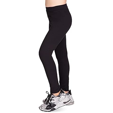 Leggings para niñas hasta el tobillo de algodón para niños, colores lisos, pantalones largos completos, unisex Cover