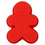 Hunlyman Gingerbread Man Molds,Christmas Silicone Molds for Baking Cake Handmade Soap Moulds Diy Christmas Baking Mold (Gingerbread Man)