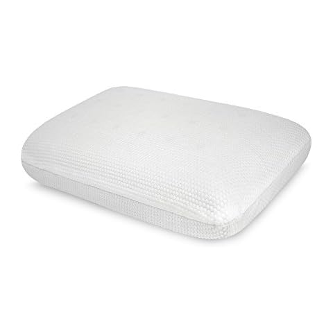 SensorPEDIC Classic Comfort Memory Foam Pillow - Ventilated iCOOL Technology, Ergonomic Design, Odor-Free Sensor-Foam, Enhanced Breathability, Luxury Circular Knit Fabric Cover, White, 14" x 22" Cover