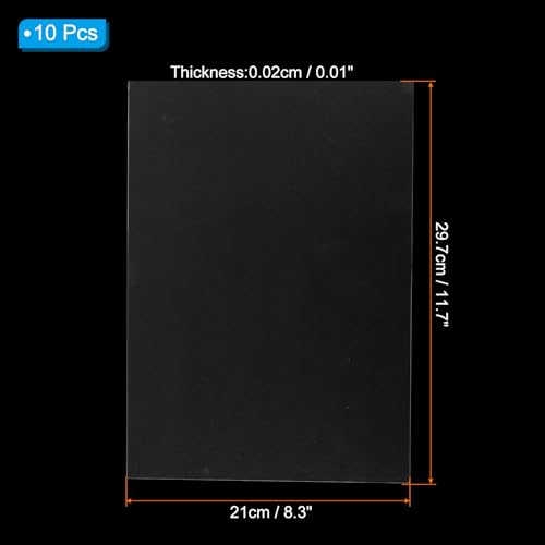 Couvertures de reliure PVC transparent A4 PATIKIL 8 Mil pour rapport - 2