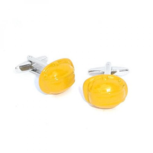 Mancuernillas para hombre Casco amarillo GTR miniatura 1