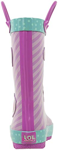 L.O.L. Surprise! Girls Rainboots, Fancy and Fresh, 100% Rubber, Waterproof with Easy-on Handles, Ages 2 to 104