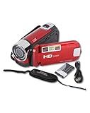 4K 48MP Video Camera Camcorder, 2.7in TFT Rotatable Screen DV Camera, 16x Digital Zoom Camera Recorder, Entry Level Vlogging Camera for Novice, Students (Red)