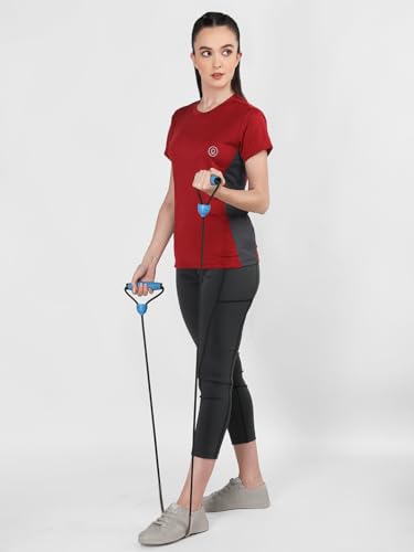 Image of CHKOKKO Gym Tshirt for Women Workout Dry Fit t Shirt Sports Tshirt Lightweight Round Neck Breathable Half Sleeve Activewear Mesh Running Yoga Tops for Woman