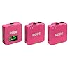Rode Wireless GO Gen 3 Wireless 2-Channel Microphone Radio System Pink with Interview GO Hand Adapter Pink and Keepdrum Fur Wind Protection #2