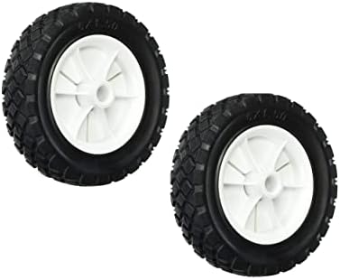 Set Of 2 150mm Semi Pneumatic Multi Purpose Wheels Rubber Replacement Tyre For Hobby Cart Toy Truck Building Trolley Cart Lawnmower Wheelbarrow Wheel