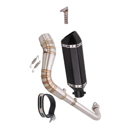 フルシステム オートバイ排気エスケープ モト モディファイ フロントパイプ カーボンマフラー に適合するNMAX125 NMAX155 NMAX 125 155 2014-2017 用