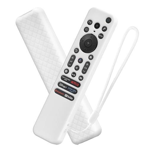 Image of Silicone Cover Case Compatible with Sony Bravia Smart Tv 2023 2024 2025 Voice Remote RMF-TX910U (White) [Remote NOT Included]