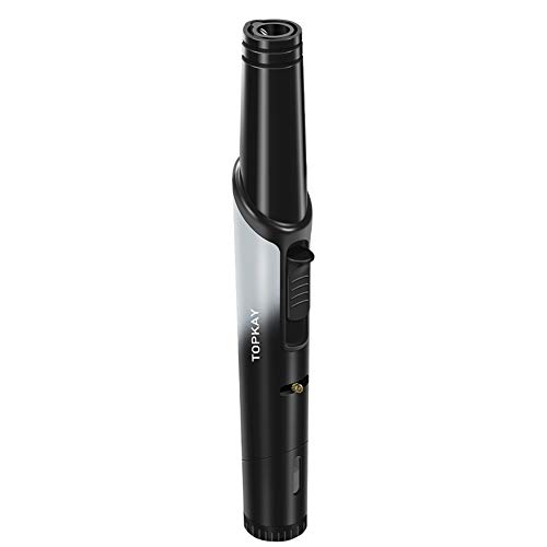 Torch Lighter, Candle Lighter, Long Lighter for Grill, BBQ, Butane Fuel Refillable Torch Lighter, Multipurpose Windproof Jet Flame Lighter for Fireplace, Camping(Empty Fuel)