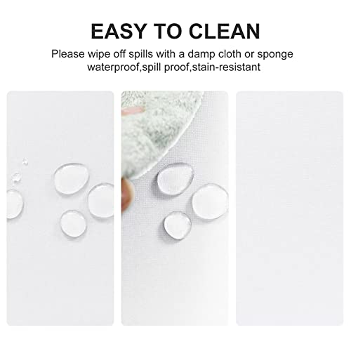 DWCN White Table Cloth Party Wipe Clean Tablecloth Wipeable Tablecloths Square 130x130cm(51x51in) Water Resistant Tablecloth Polyester - Image 2