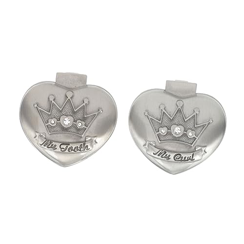 SUPVOX 2pcs Box Blue Keeper Container Holders Storage Deciduous Memory Keepsake Tooth Organizer Saver Born First Girl Tooth Holder Zinc Alloy Silver